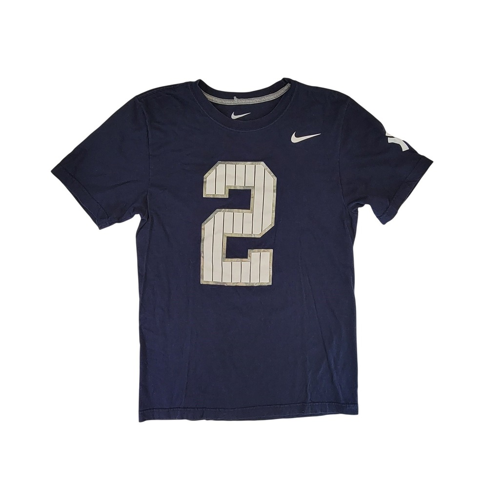 Nike New‎ York Yankees Number 2 Navy Blue Short Sleeve T Shirt Men's Small